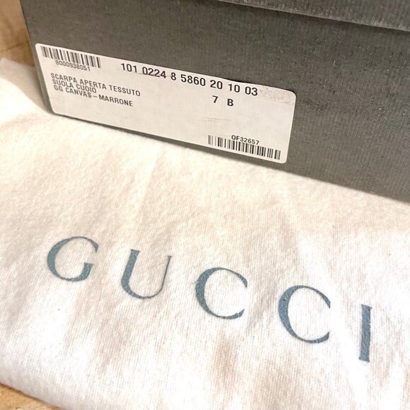 Gucci Vintage Dark Brown Canvas GG Square Toe Pumps - Picture 11 of 11